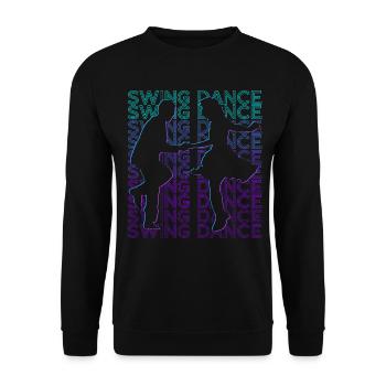 Swing Tanz Tanzen Swing Tänzerin Retro - Unisex Pullover - Schwarz - Vorne - Alina (178cm) & Michal (187cm)