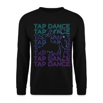 Stepptanz Tänzer Schuh Tanzen Retro - Unisex Pullover - Schwarz - Vorne - Alina (178cm) & Michal (187cm)