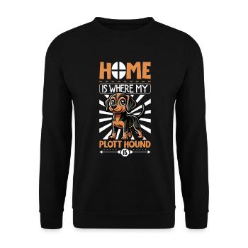 Accueil - Plott Hound - Sweat-shirt Unisexe - noir - Devant - Alina (178cm) & Michal (187cm)