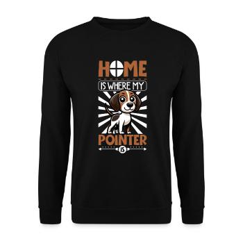 Home - English Pointer - Unisex Sweatshirt - black - Front - Alina (178cm) & Michal (187cm)