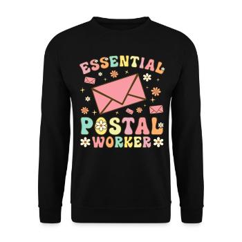 Unverzichtbarer Postangestellter Postdienst Postbo - Unisex Pullover - Schwarz - Vorne - Alina (178cm) & Michal (187cm)