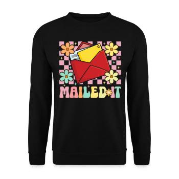 Dispatched Postal Service Postal Employee Letter Carriers - Unisex Sweatshirt - black - Front - Alina (178cm) & Michal (187cm)