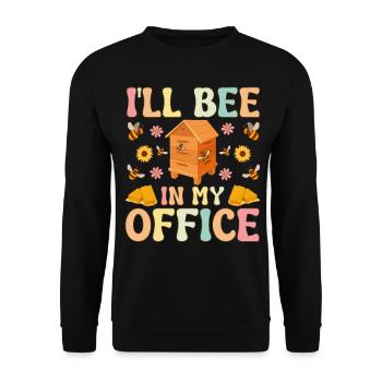 Je vais être dans mon bureau drôle d’apiculteur apiculteur - Sweat-shirt Unisexe - noir - Devant - Alina (178cm) & Michal (187cm)