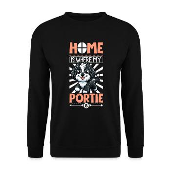 Home - Portuguese Water Dog - Unisex Sweatshirt - black - Front - Alina (178cm) & Michal (187cm)