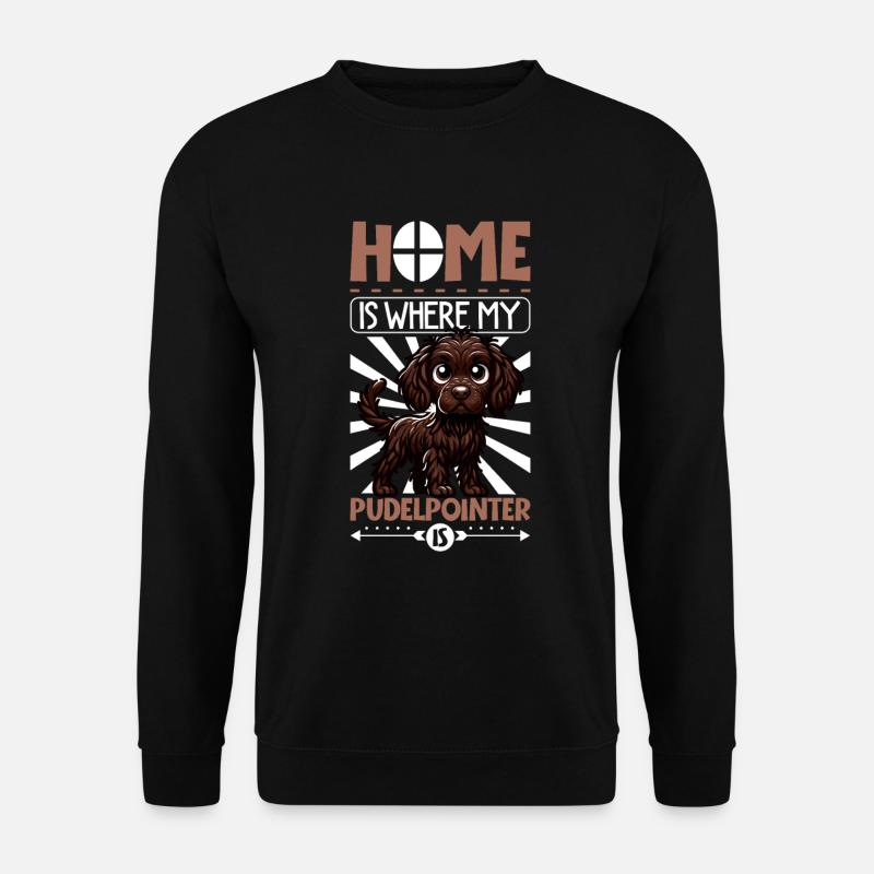 Zuhause - Pudelpointer - Unisex Pullover - Schwarz