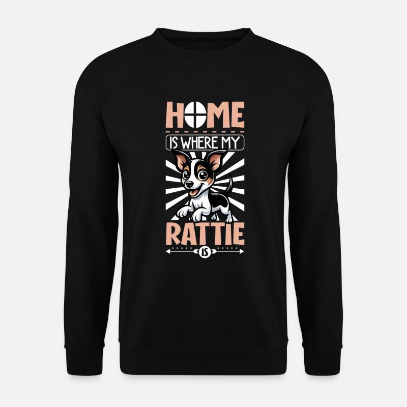 Zuhause - Rat Terrier - Unisex Pullover - Schwarz