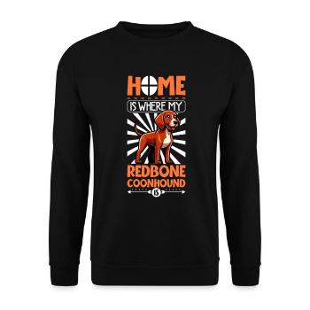 Home - Redbone Coonhound - Unisex Sweatshirt - black - Front - Alina (178cm) & Michal (187cm)