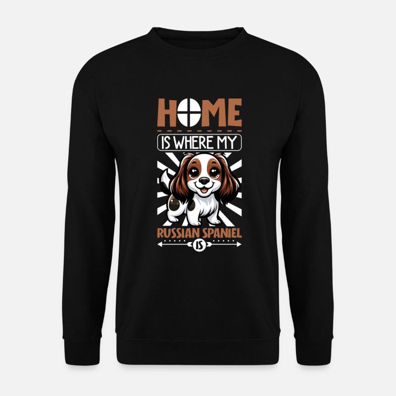 Home - Russian Spaniel - Unisex Sweatshirt - black