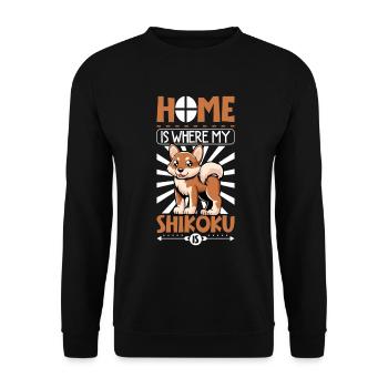 Home - Shikoku - Unisex Sweatshirt - black - Front - Alina (178cm) & Michal (187cm)