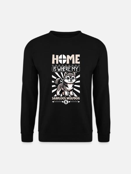 Zuhause - Saarlooswolfhund - Unisex Pullover - Schwarz