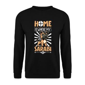 Home - Persian Shepherd Dog Qhadrejooni - Unisex Sweatshirt - black - Front - Alina (178cm) & Michal (187cm)
