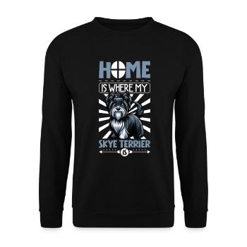 Zuhause - Skye Terrier - Unisex Pullover - Schwarz - Vorne - Alina (178cm) & Michal (187cm)