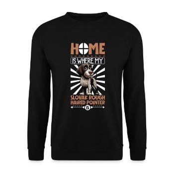 Accueil - Slovensky hrubosrsty stavac - Sweat-shirt Unisexe - noir - Devant - Alina (178cm) & Michal (187cm)