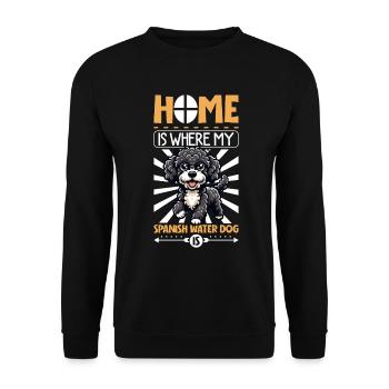 Home - Spanish Water Dog - Unisex Sweatshirt - black - Front - Alina (178cm) & Michal (187cm)