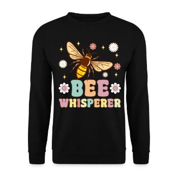 Bee Whisperer Beekeeper Beekeeping - Unisex Sweatshirt - black - Front - Alina (178cm) & Michal (187cm)