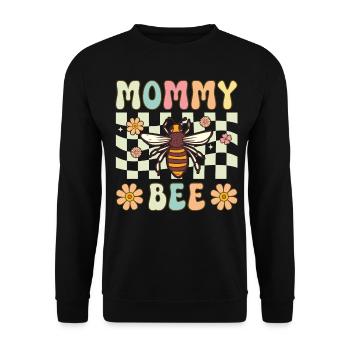 Bienenmama Imkerin Imkerei Mama - Unisex Pullover - Schwarz - Vorne - Alina (178cm) & Michal (187cm)