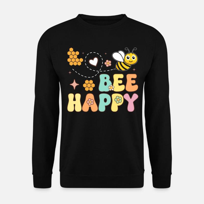 Bee Happy Beekeeper Beekeeping - Unisex Sweatshirt - black