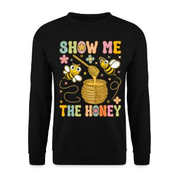 Beekeeper Beekeeping Show Me the Honey - Unisex Sweatshirt - black - Front - Alina (178cm) & Michal (187cm)
