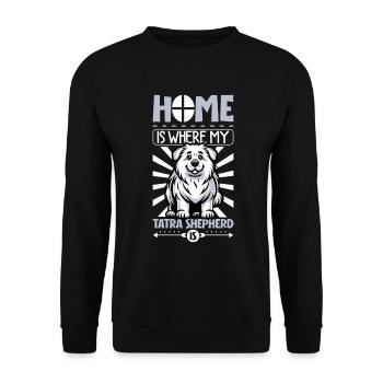 Home - Polski Owczarek Podhalanski - Unisex Sweatshirt - black - Front - Alina (178cm) & Michal (187cm)