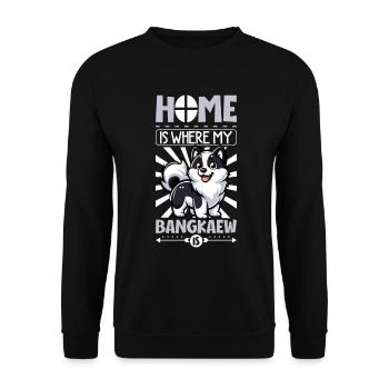 Home - Thai Bangkaew Dog - Unisex Sweatshirt - black - Front - Alina (178cm) & Michal (187cm)
