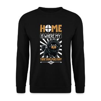Accueil - Dogue du Tibet - Sweat-shirt Unisexe - noir - Devant - Alina (178cm) & Michal (187cm)