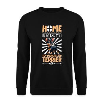 Home - Manchester Terrier - Unisex Sweatshirt - black - Front - Alina (178cm) & Michal (187cm)