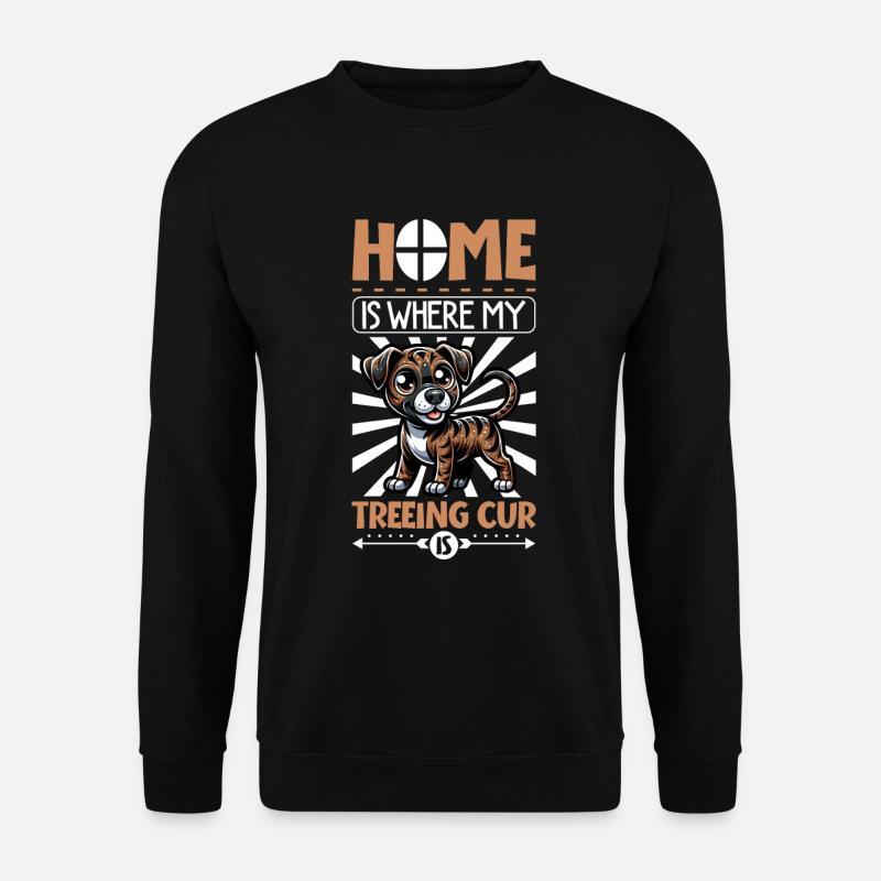 Zuhause - Treeing Cur - Unisex Pullover - Schwarz