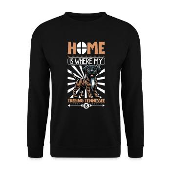 Home - Treeing Tennessee Brindle - Unisex Sweatshirt - black - Front - Alina (178cm) & Michal (187cm)