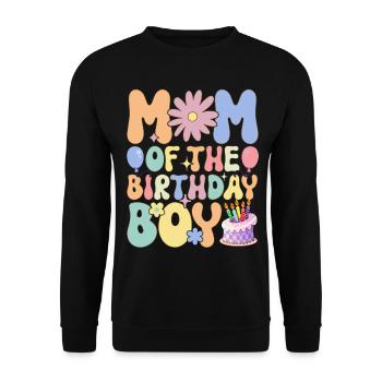 Mère de Fille D’anniversaire Groovy Maman Famille M - Sweat-shirt Unisexe - noir - Devant - Alina (178cm) & Michal (187cm)