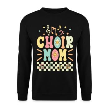 Chorale Maman Groovy Chanteur Chanteur Choriste - Sweat-shirt Unisexe - noir - Devant - Alina (178cm) & Michal (187cm)
