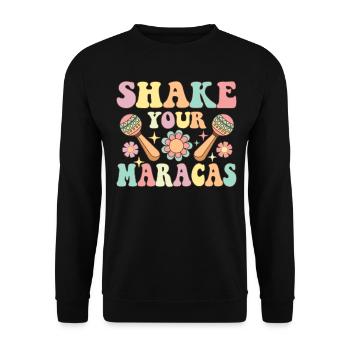 Groovy Cinco De Mayo Mexikanische Fiesta Schüttel - Unisex Pullover - Schwarz - Vorne - Alina (178cm) & Michal (187cm)