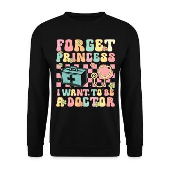 Vergiss die Prinzessin, ich will ein Arzt sein Gro - Unisex Pullover - Schwarz - Vorne - Alina (178cm) & Michal (187cm)