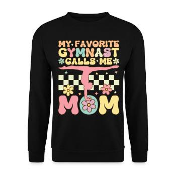 Ma gymnaste préférée m’appelle maman gymnastique Toc - Sweat-shirt Unisexe - noir - Devant - Alina (178cm) & Michal (187cm)