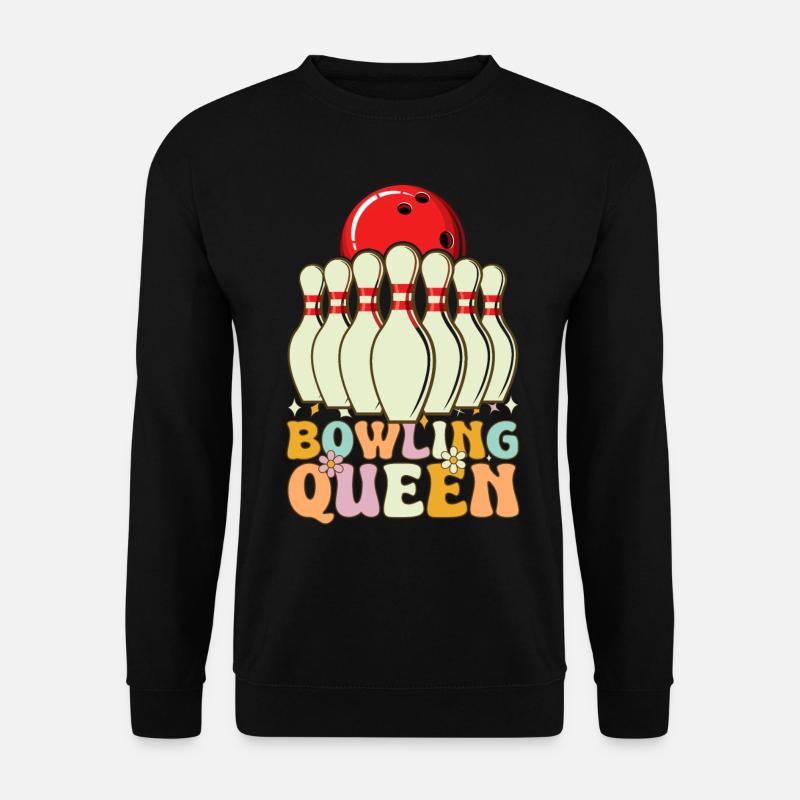 Bowling Queen Groovy Bowler - Unisex Sweatshirt - black