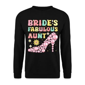 La fabuleuse tante de la mariée Groovy Bridal Shower T - Sweat-shirt Unisexe - noir - Devant - Alina (178cm) & Michal (187cm)