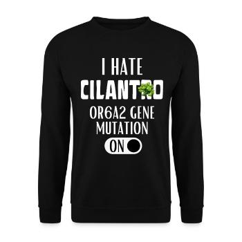 I HATE CILANTRO GENE MUTATION ON - Unisex Sweatshirt - black - Front - Alina (178cm) & Michal (187cm)