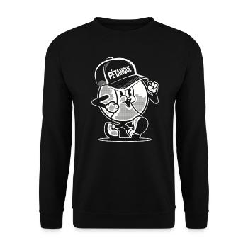Petanque ball goes to the Boules Petanque Team Cap Boule - Unisex Sweatshirt - black - Front - Alina (178cm) & Michal (187cm)