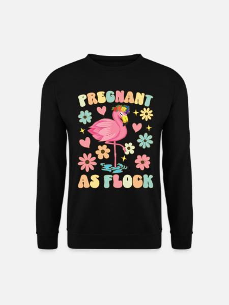 Incinta come Crush Groovy Flamingo incinta - Felpa unisex - nero