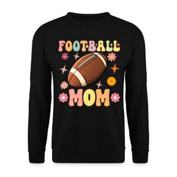 Football Maman Groovy Football Mutter - Sweat-shirt Unisexe - noir - Devant - Alina (178cm) & Michal (187cm)