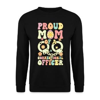 Fière maman d’un agent correctionnel Groovy C - Sweat-shirt Unisexe - noir - Devant - Alina (178cm) & Michal (187cm)