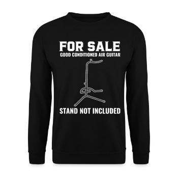 Zu verkaufen Gut konditionierte Luftgitarre Funny - Unisex Pullover - Schwarz - Vorne - Alina (178cm) & Michal (187cm)