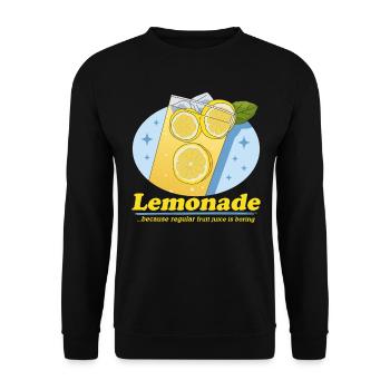 Limonade effervescente citron limonade cadeau - Sweat-shirt Unisexe - noir - Devant - Alina (178cm) & Michal (187cm)