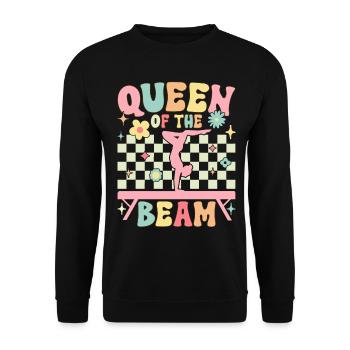 Groovy Turnerin Gymnastik Akrobatin Königin des Ba - Unisex Pullover - Schwarz - Vorne - Alina (178cm) & Michal (187cm)