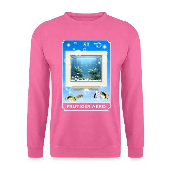 Frutiger Aero Aesthetic Tech Ordinateur Aquarium - Sweat-shirt Unisexe - rose - Devant