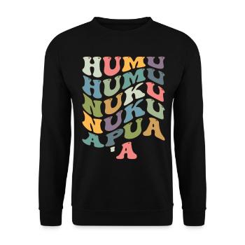 Humuhumunukunukuapua'a Hawaiian Reef Pusher - Unisex Sweatshirt - black - Front - Alina (178cm) & Michal (187cm)