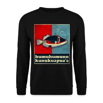 Humuhumunukunukuapua’a Pousseur de récif hawaïen - Sweat-shirt Unisexe - noir - Devant - Alina (178cm) & Michal (187cm)