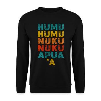 Humuhumunukunukuapua'a Hawaii-Riff-Drückerfisch - Unisex Pullover - Schwarz - Vorne - Alina (178cm) & Michal (187cm)