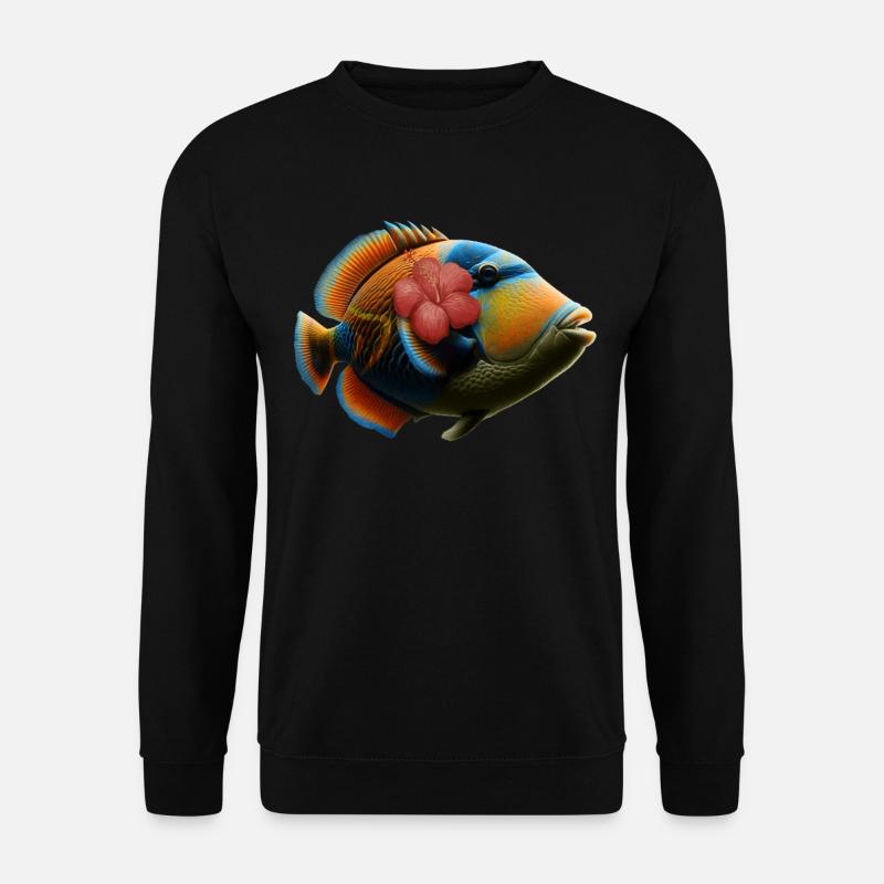 Humuhumunukunukuapua'a Hawaii-Riff-Drückerfisch - Unisex Pullover - Schwarz