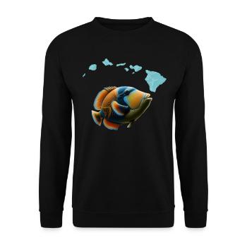 Humuhumunukunukuapua'a Hawaiianischer Riff-Drücker - Unisex Pullover - Schwarz - Vorne - Alina (178cm) & Michal (187cm)