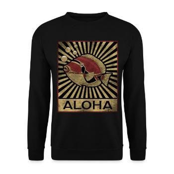 Humuhumunukunukuapua'a Hawaiianischer Riff-Drücker - Unisex Pullover - Schwarz - Vorne - Alina (178cm) & Michal (187cm)